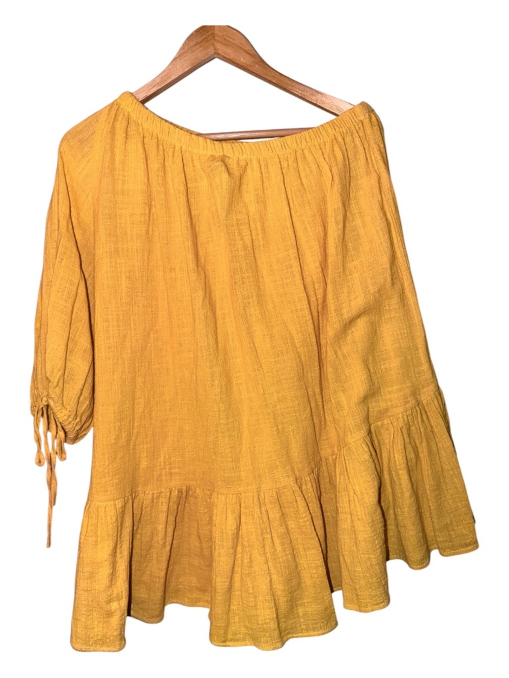 Manaola Hawaii Cotton Gauze One Sleeve Tunic Top O/S Babydoll